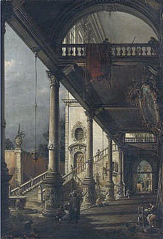 Porticato di una chiesa a Venezia